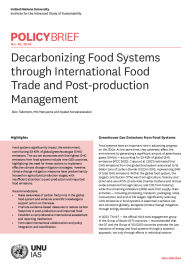 UNU-IAS Policy Brief No. 48 — Decarbonizing Food Systems through International Food Trade and Post-production Management